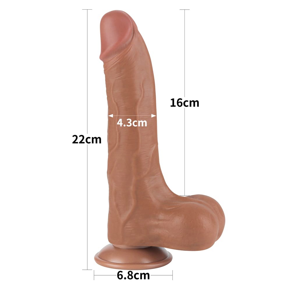 Lovetoy Sliding-Skin Kettős Rétegű Dildó Tapadókoronggal, 22 cm - Image 10
