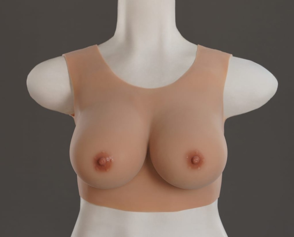 Silicone Breastplate - valósághű szilikon műmell, C Cup (testszínű) - Image 2