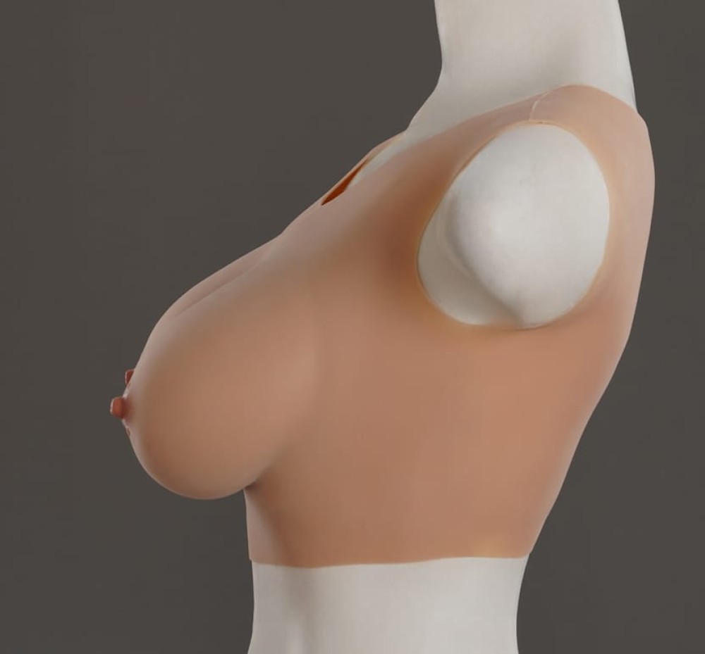 Silicone Breastplate - valósághű szilikon műmell, C Cup (testszínű) - Image 9