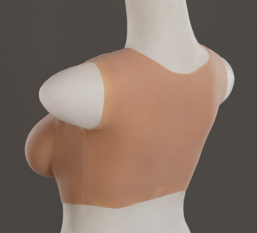 Silicone Breastplate - valósághű szilikon műmell, C Cup (testszínű) - Image 8