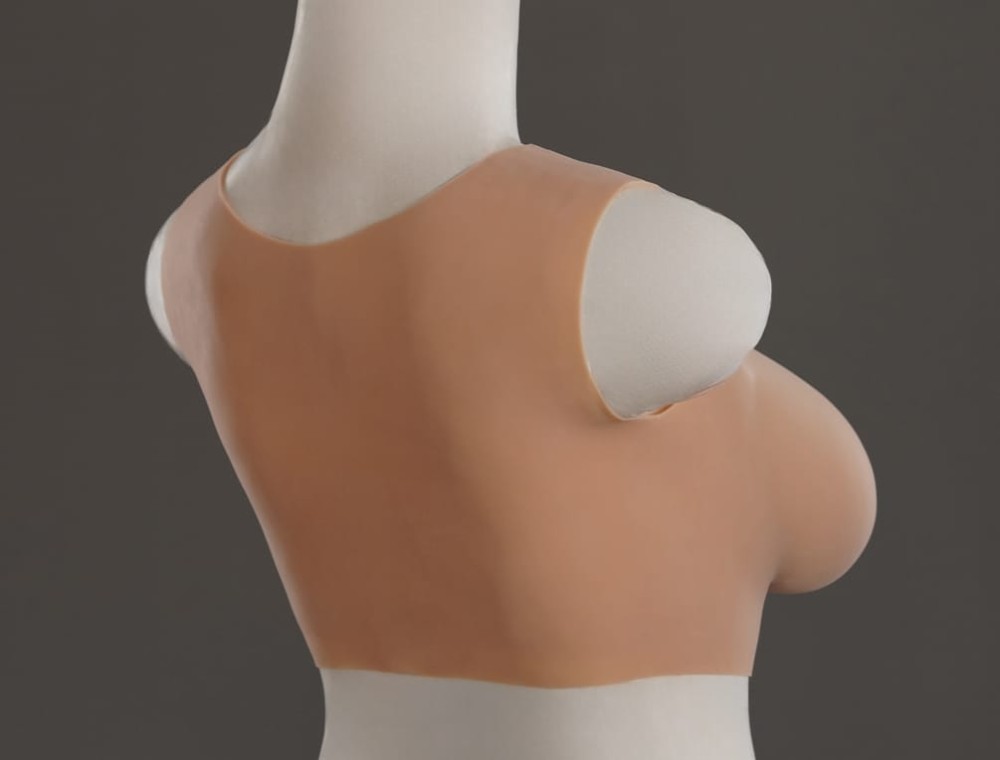 Silicone Breastplate - valósághű szilikon műmell, C Cup (testszínű) - Image 7