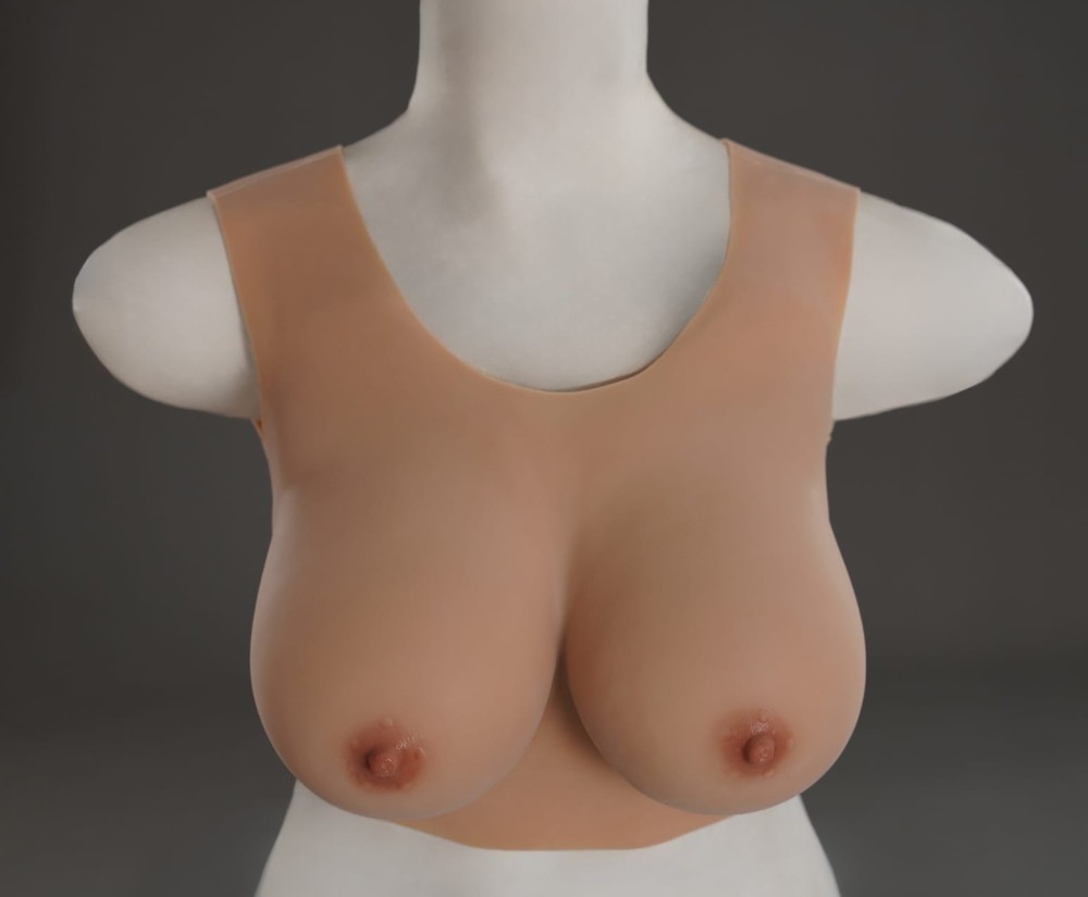 Silicone Breastplate - valósághű szilikon műmell, C Cup (testszínű) - Image 4
