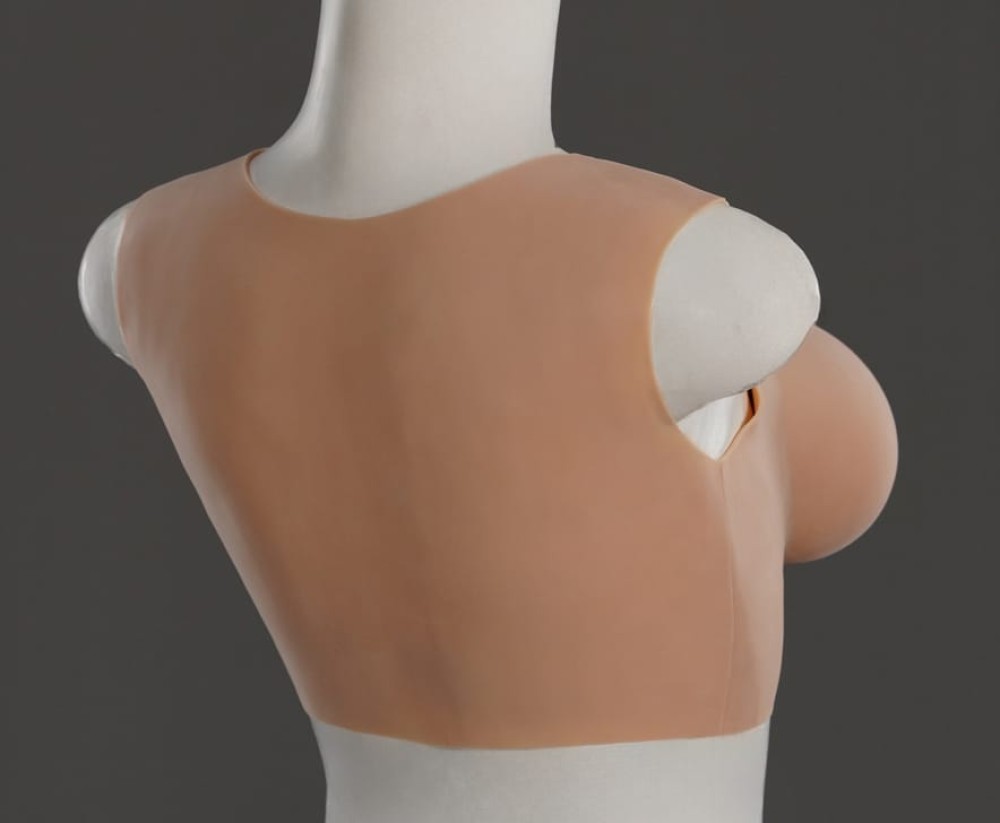 Realistic Silicone Breastplate D Cup - valósághű szilikon műmell (testszínű) - Image 6