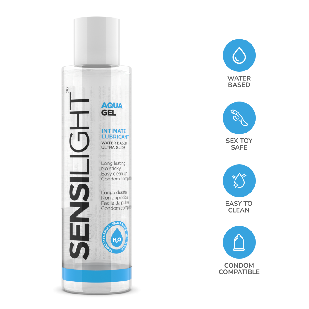 Sensilight Aquagel vízbázisú intim síkosító 150 ml - Image 2