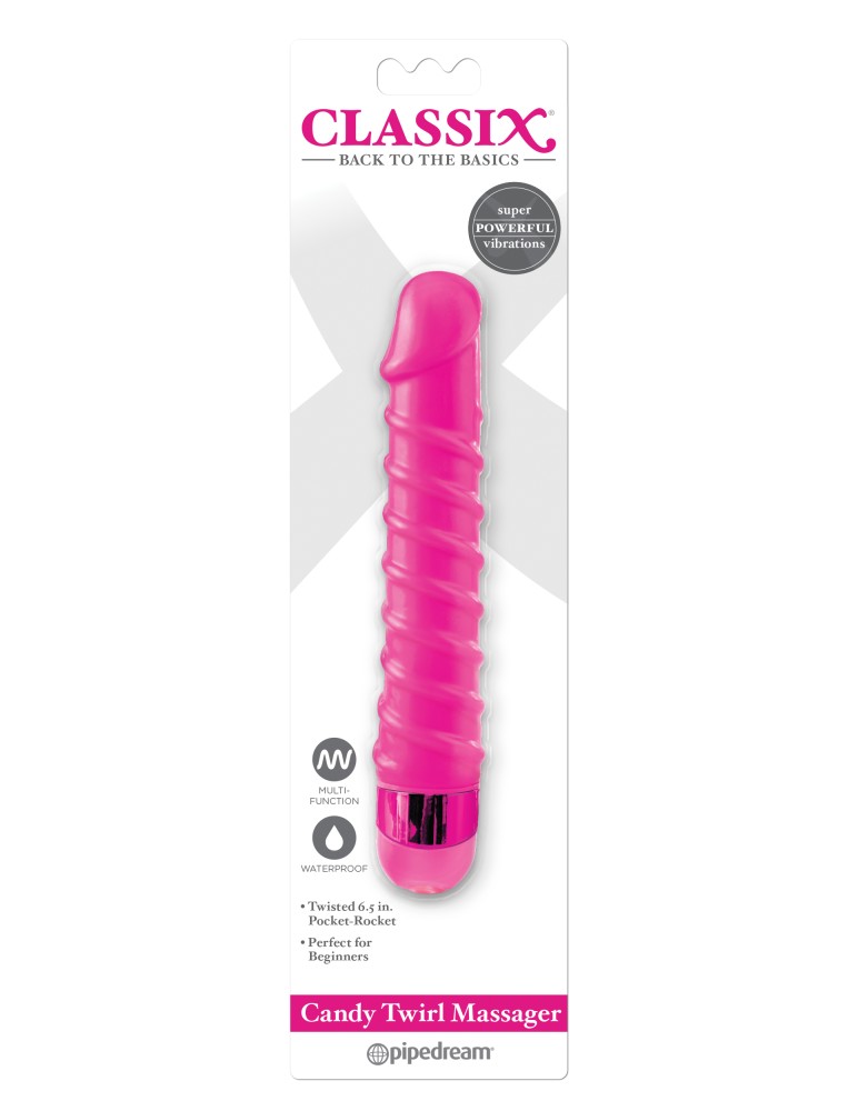 Twirl Massager - bordázott vibrátor kezdőknek (rózsaszín) - Image 2