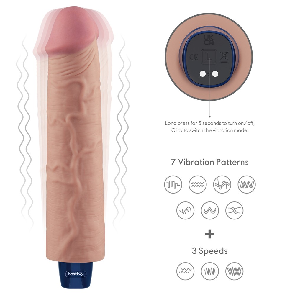 Real Softee újratölthető realisztikus vibrátor 23,5 cm - Image 5