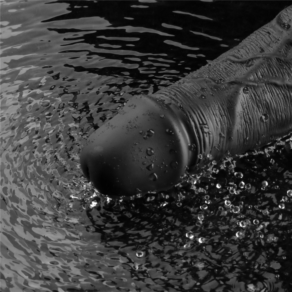 Fekete realisztikus vibrátor 10 funkcióval 25,3 cm - Image 6