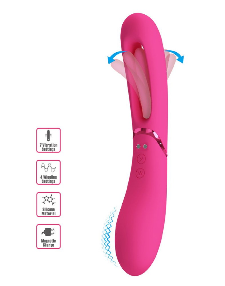 Romance Lexie 20 cm - G-pontos vibrátor csavarodó funkcióval (rózsaszín)