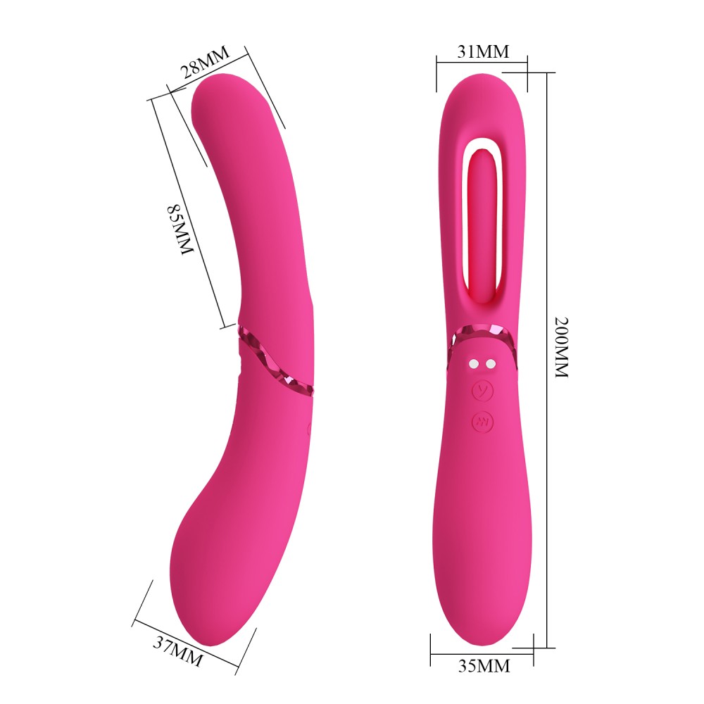 Romance Lexie 20 cm - G-pontos vibrátor csavarodó funkcióval (rózsaszín) - Image 4