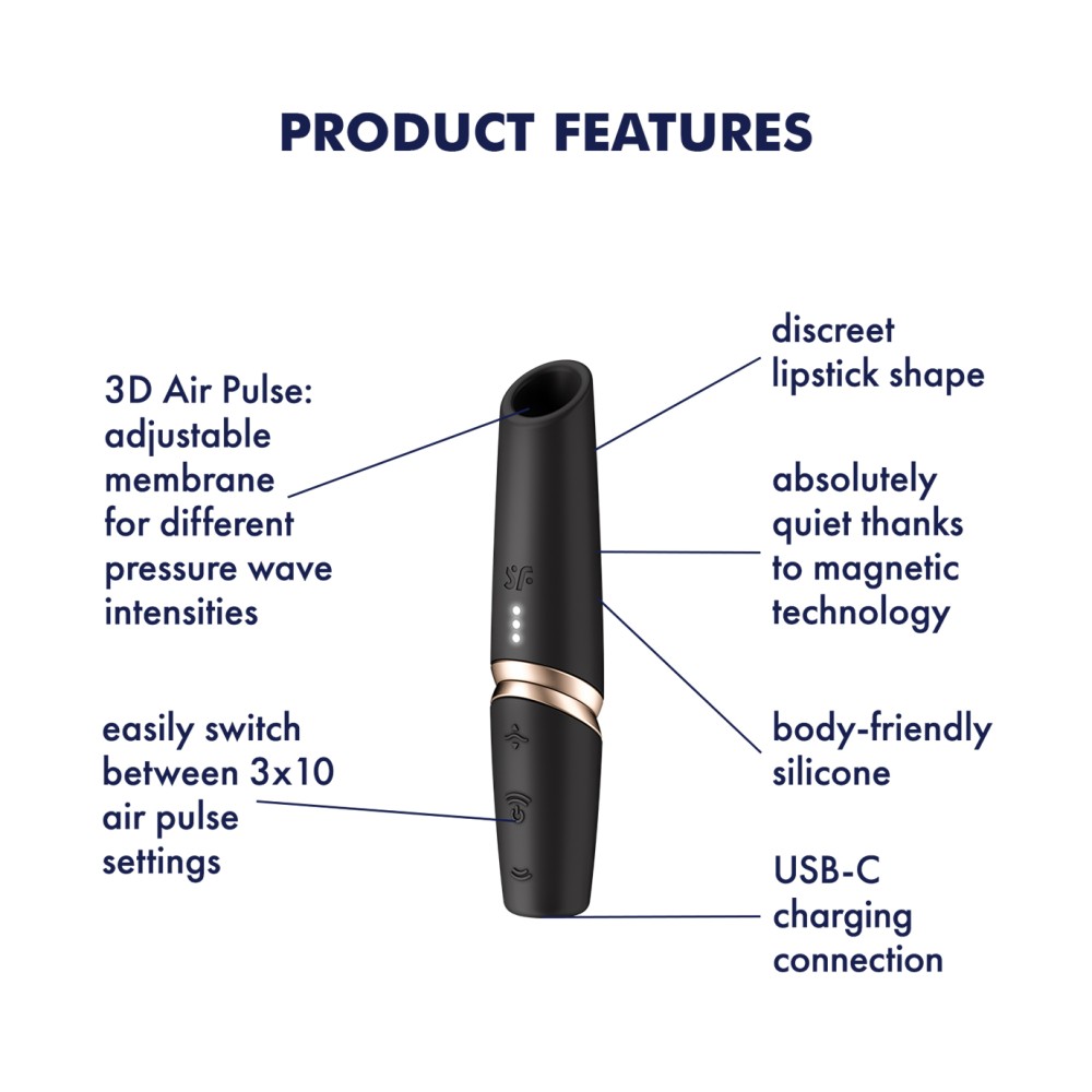 Satisfyer Perfect Kiss Léghullámos Csiklóizgató - Image 7