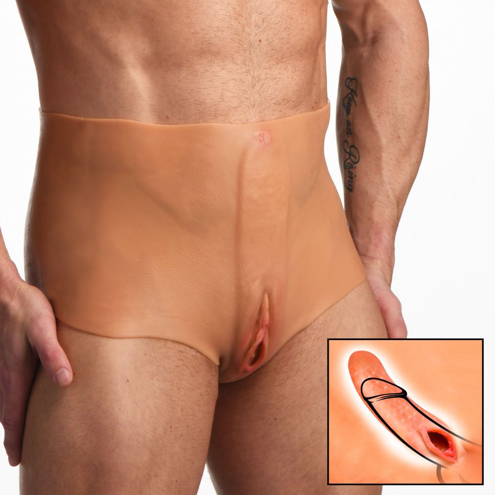 Pussy Panties Silicone Vagina - élethű szilikon vagina- és anál alsó (testszínű) - Image 4