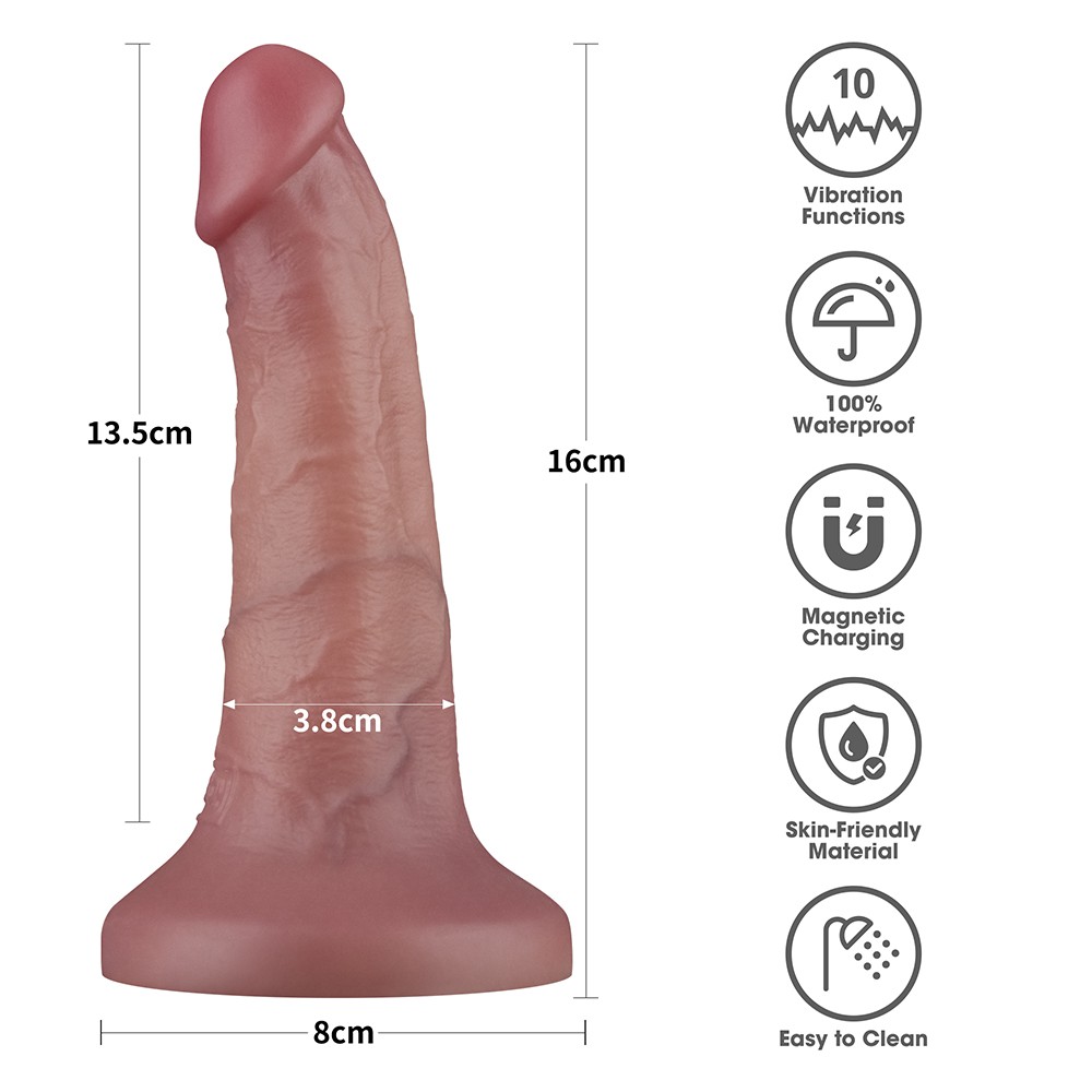 Dual Density Power Cock tapadókorongos vibrátor - Image 2