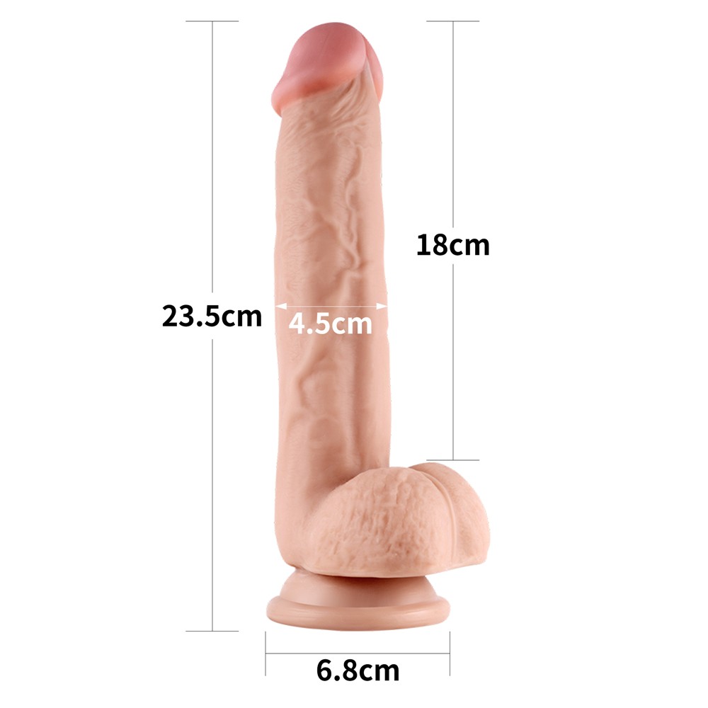 Lovetoy Sliding-Skin Kettős Rétegű Dildó Tapadókoronggal, 24 cm - Image 7
