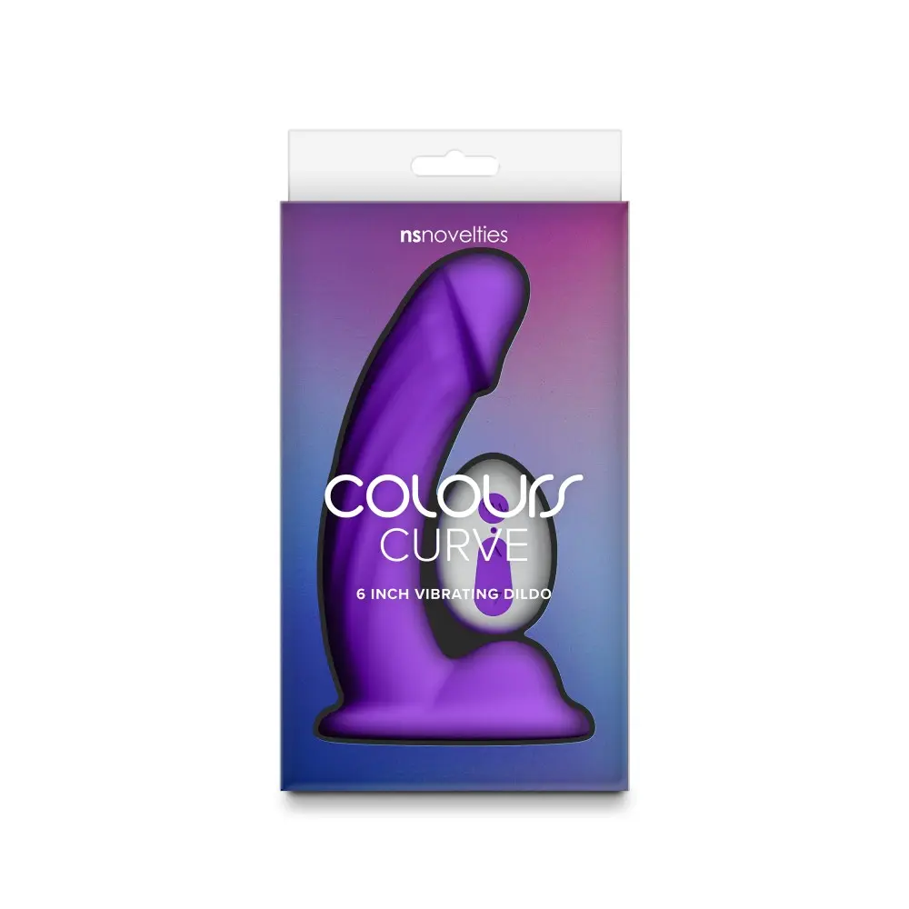 Curve Vibrating Dildo - ívelt, távirányítós vibrátor (lila) - Image 2