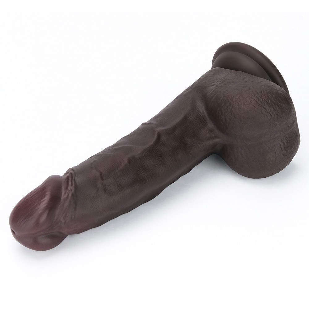 Lovetoy Sliding Skin Pro II Dual Layer — Fekete Dildó, 20 cm - Image 11