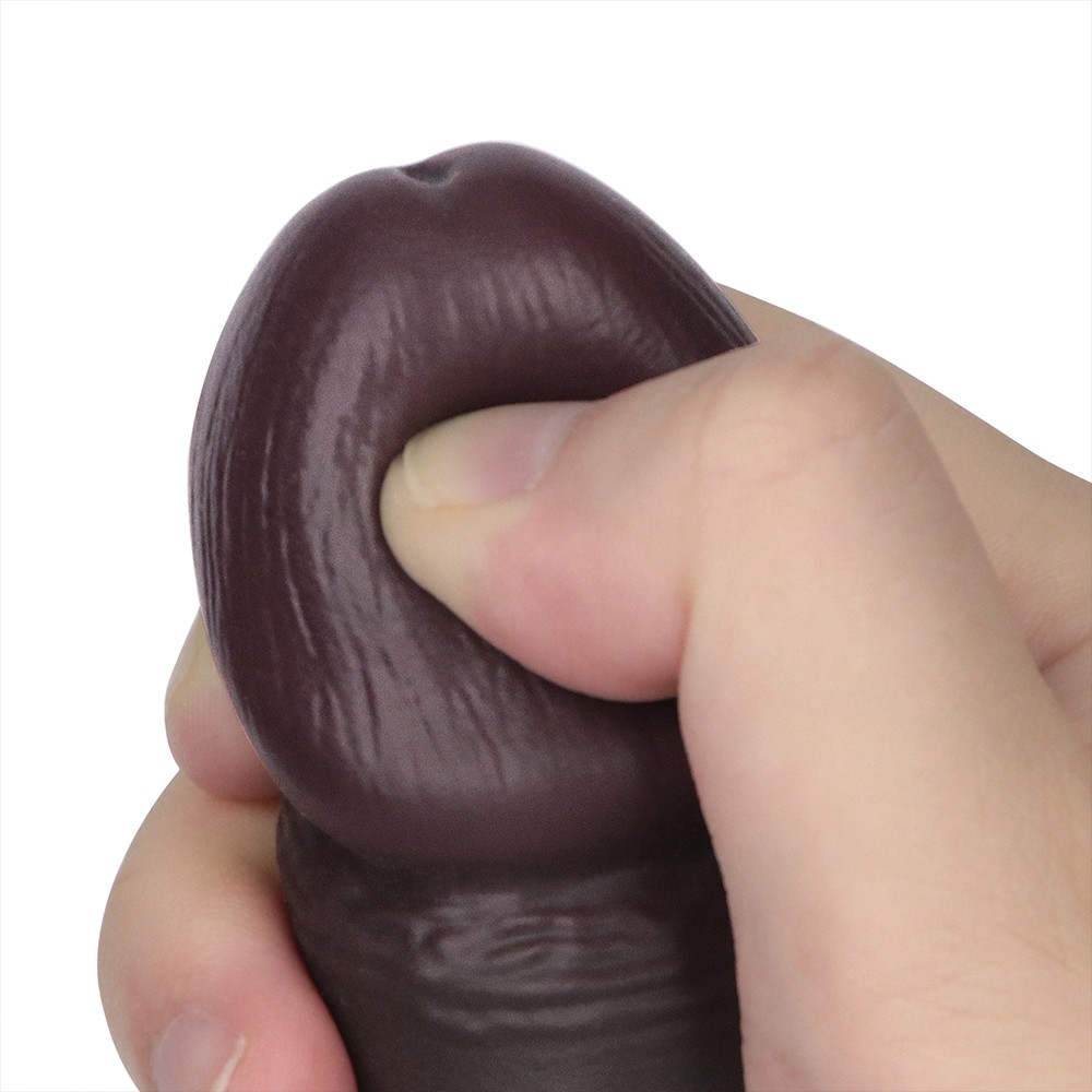 Lovetoy Sliding Skin Pro II Dual Layer — Fekete Dildó, 20 cm - Image 3