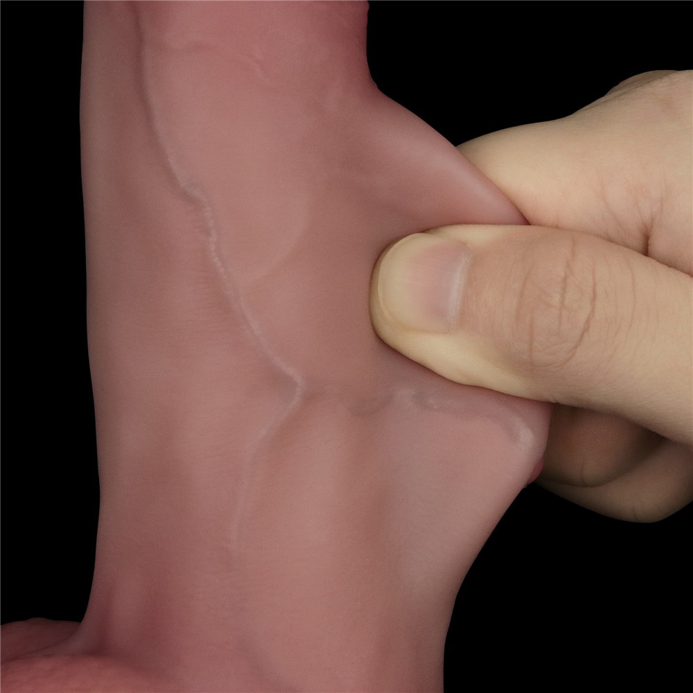 Lovetoy Sliding Skin Pro II — Vibráló Szilikon Dildó, 20 cm - Image 4