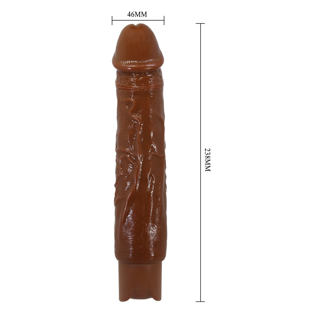 Pretty Love Rufus — Barna Realisztikus Vibráló Dildó, 23,8 cm - Image 4