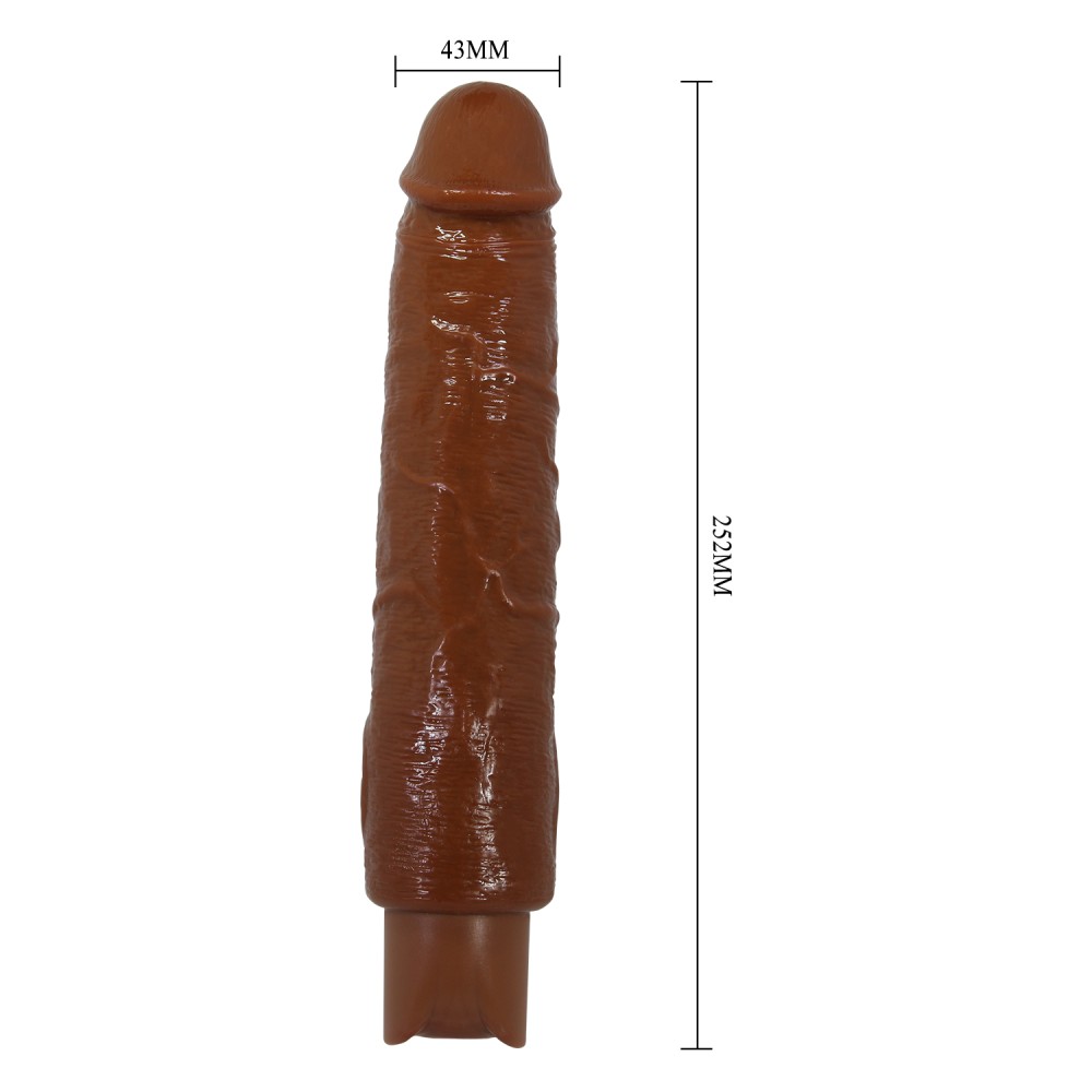 Pretty Love Soren Brown — Barna Realisztikus Vibrátor, 25,2 cm - Image 4
