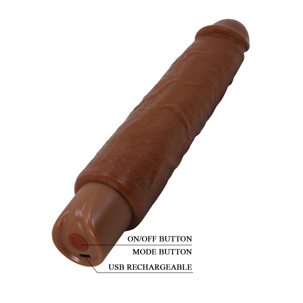 Pretty Love Soren Brown — Barna Realisztikus Vibrátor, 25,2 cm - Image 3