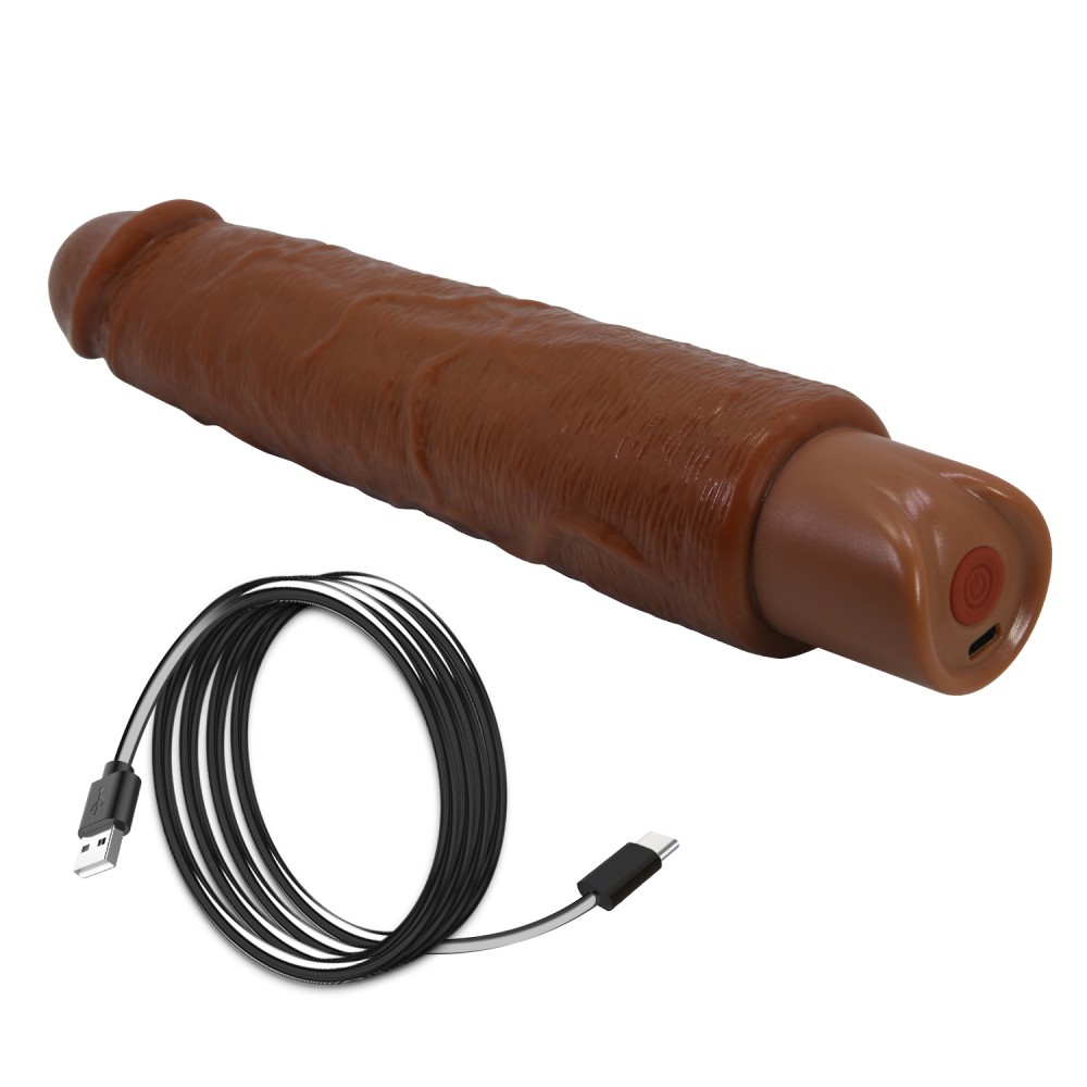 Pretty Love Soren Brown — Barna Realisztikus Vibrátor, 25,2 cm - Image 2