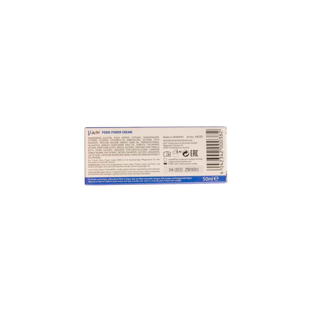 Erekciót segítő krém – HOT V-Activ 50 ml - Image 3