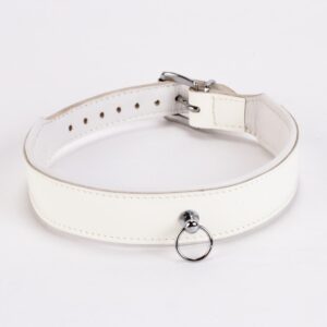 Patent Leather with Lamb Leather Backing White