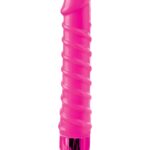 Classix Candy Twirl Massager bordázott vibrátor rózsaszín színben
