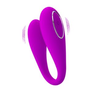 Pretty Love August (9,5 cm) – akkus, app-vezérelt páros vibrátor (lila)