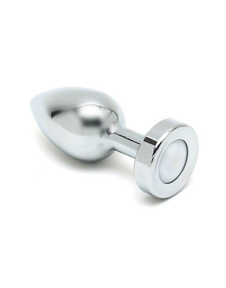 LED anál plug - fém plug 3 színű világító talppal (ezüst) - Image 3