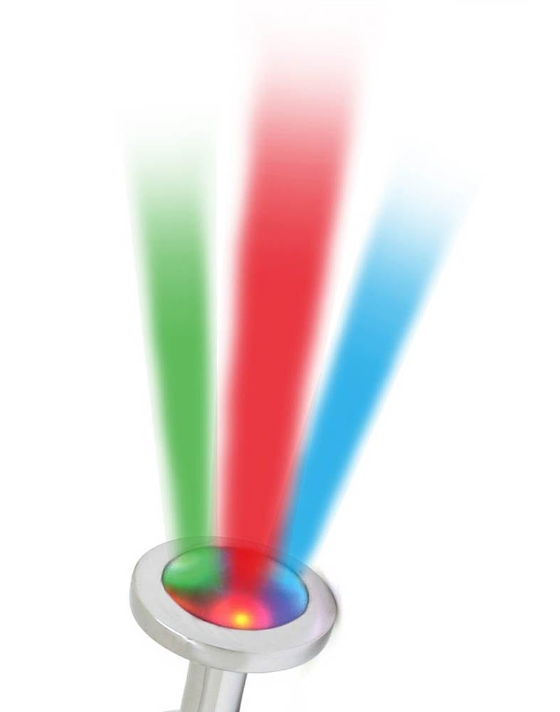LED anál plug - fém plug 3 színű világító talppal (ezüst) - Image 2