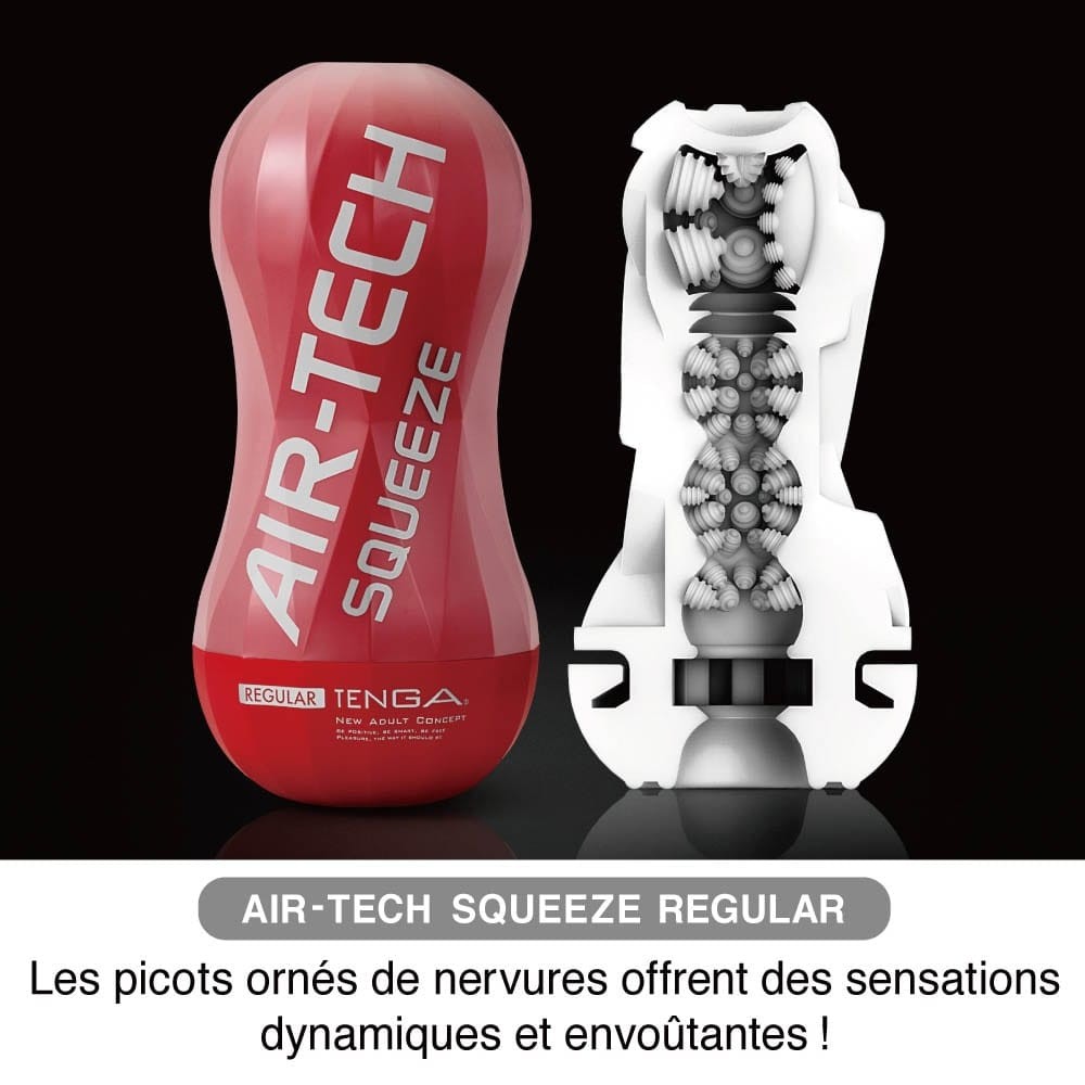 TENGA Air-Tech Squeeze Regular Piros Szívó Maszturbátor - Image 4