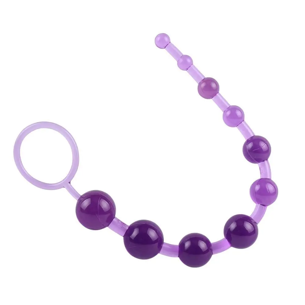Sassy Anal Beads – 10 golyós anál lánc (lila) - Image 2