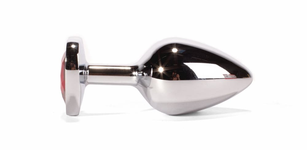 X-Men Secret Shade Metal Butt Plug — Piros-Fehér, S méret - Image 5