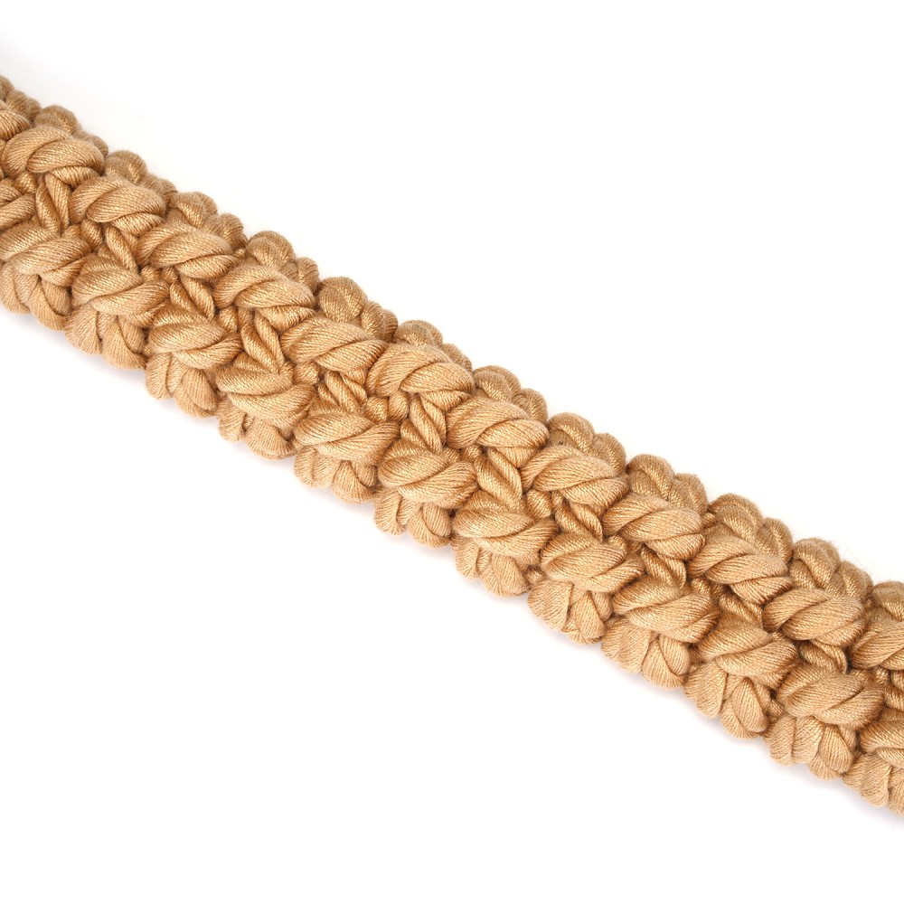 LIEBE SEELE Kötél Nyakörv Lakattal — Barna - Image 3