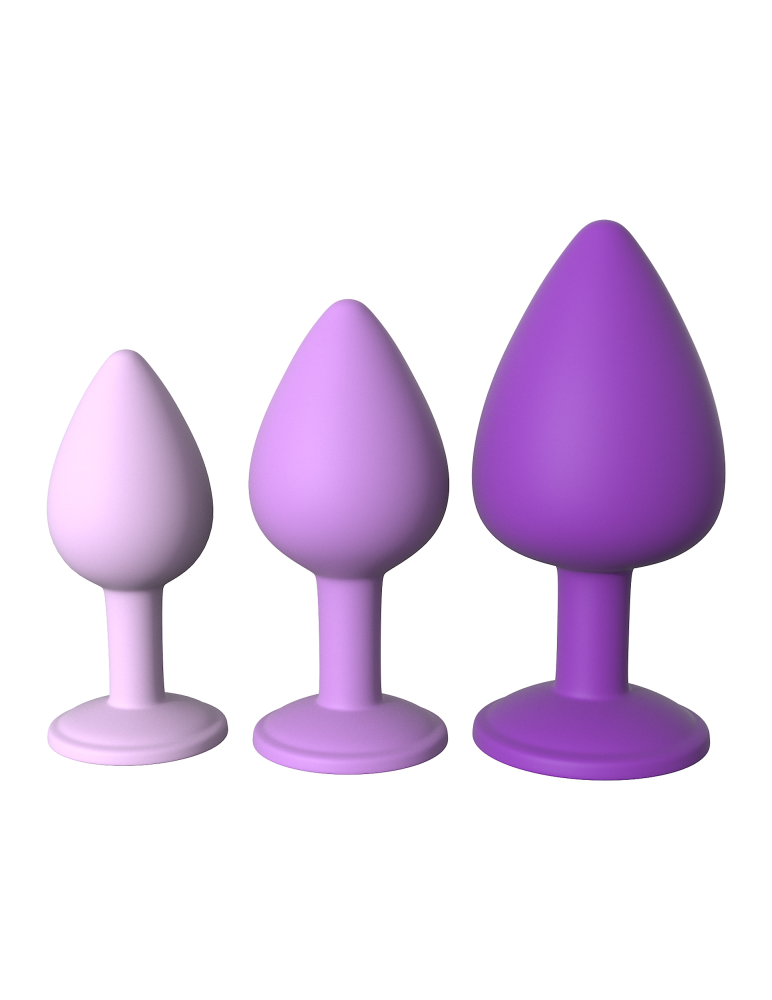 Pipedream Fantasy Little Gems — Szilikon Anál Plug Szett Kristálydísszel - Image 3