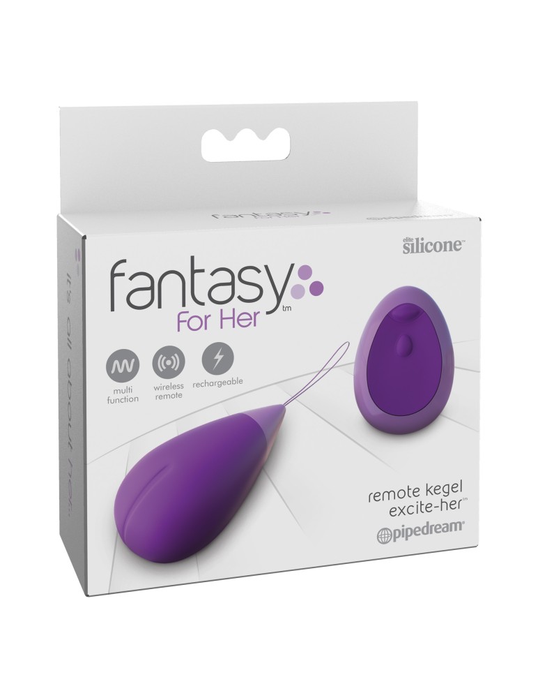 Kegel Excite-Her (6,4 cm) - Kegel vibrátor távirányítóval (lila) - Image 7