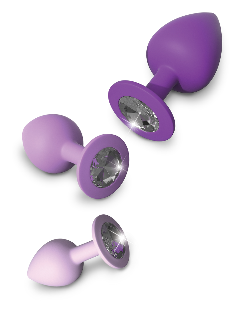 Pipedream Fantasy Little Gems — Szilikon Anál Plug Szett Kristálydísszel - Image 4