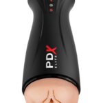 Fuck-Gasm 24,5 cm - vibrátoros és szívó maszturbátor LED-kijelzővel (fekete-testszínű)
