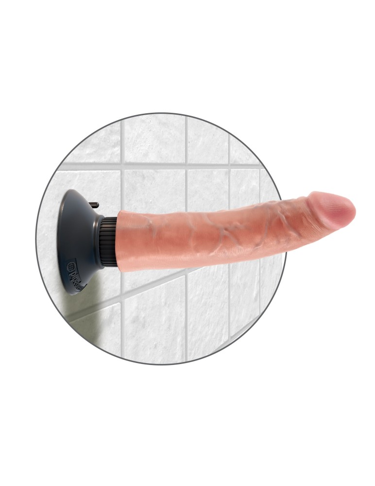 King Cock Vibrating Cock Light — Realisztikus Rezgő Vibrátor, 18 cm - Image 5