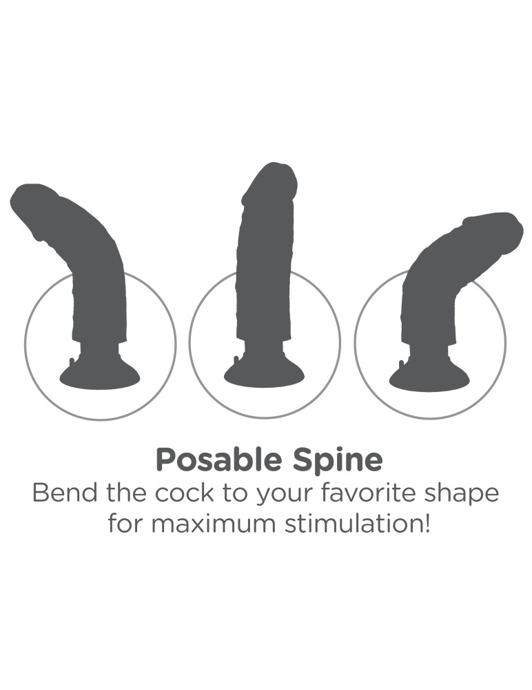 King Cock Vibrating Cock Light — Realisztikus Rezgő Vibrátor, 18 cm - Image 4