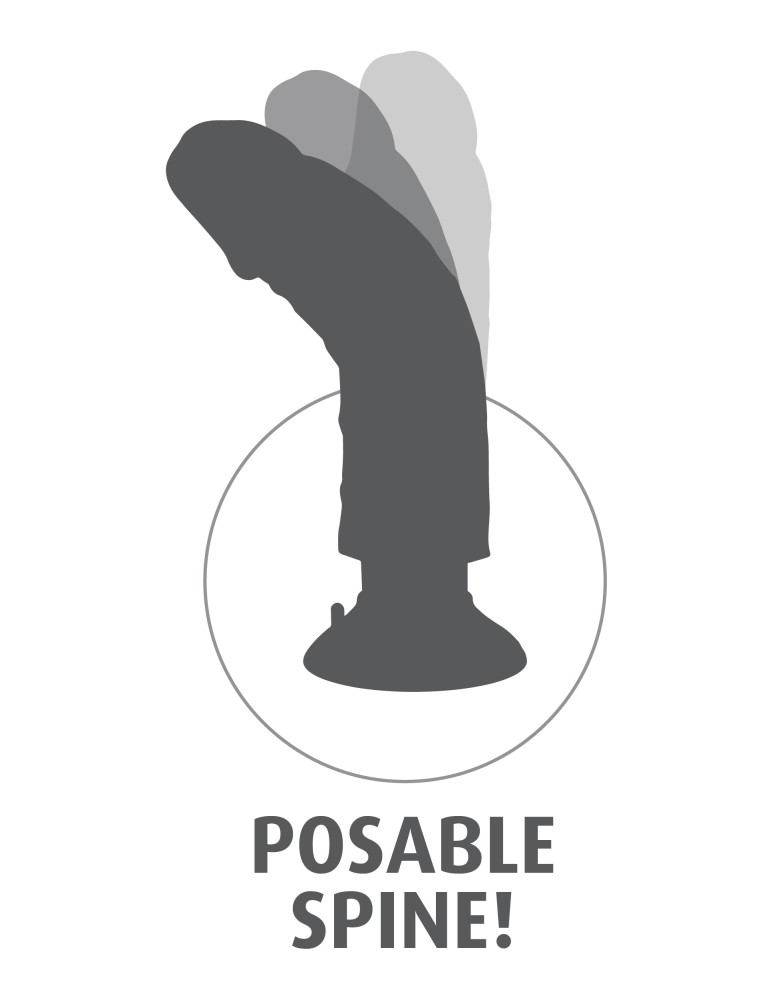 King Cock Vibrating Cock Light — Realisztikus Rezgő Vibrátor, 18 cm - Image 3