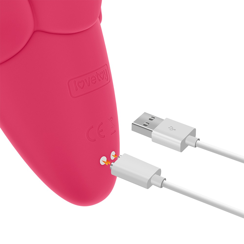 Lovetoy Flicker — Kettős Virág Csiklóizgató, Piros - Image 6