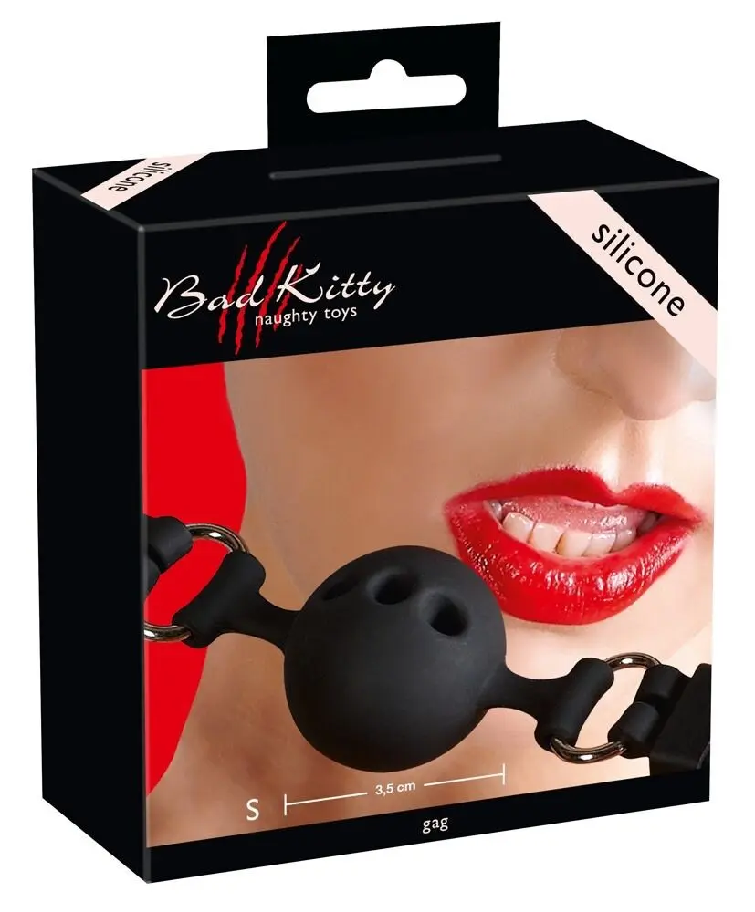 Bad Kitty Gag Silicone 1 — Fekete Szájpecek - Image 4
