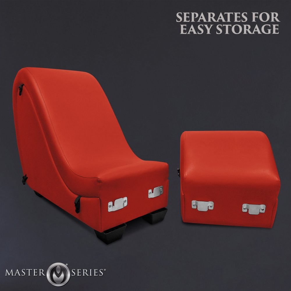 Sex Lounge Chair III — Fekete-Piros Szexfotel, 144 cm - Image 19