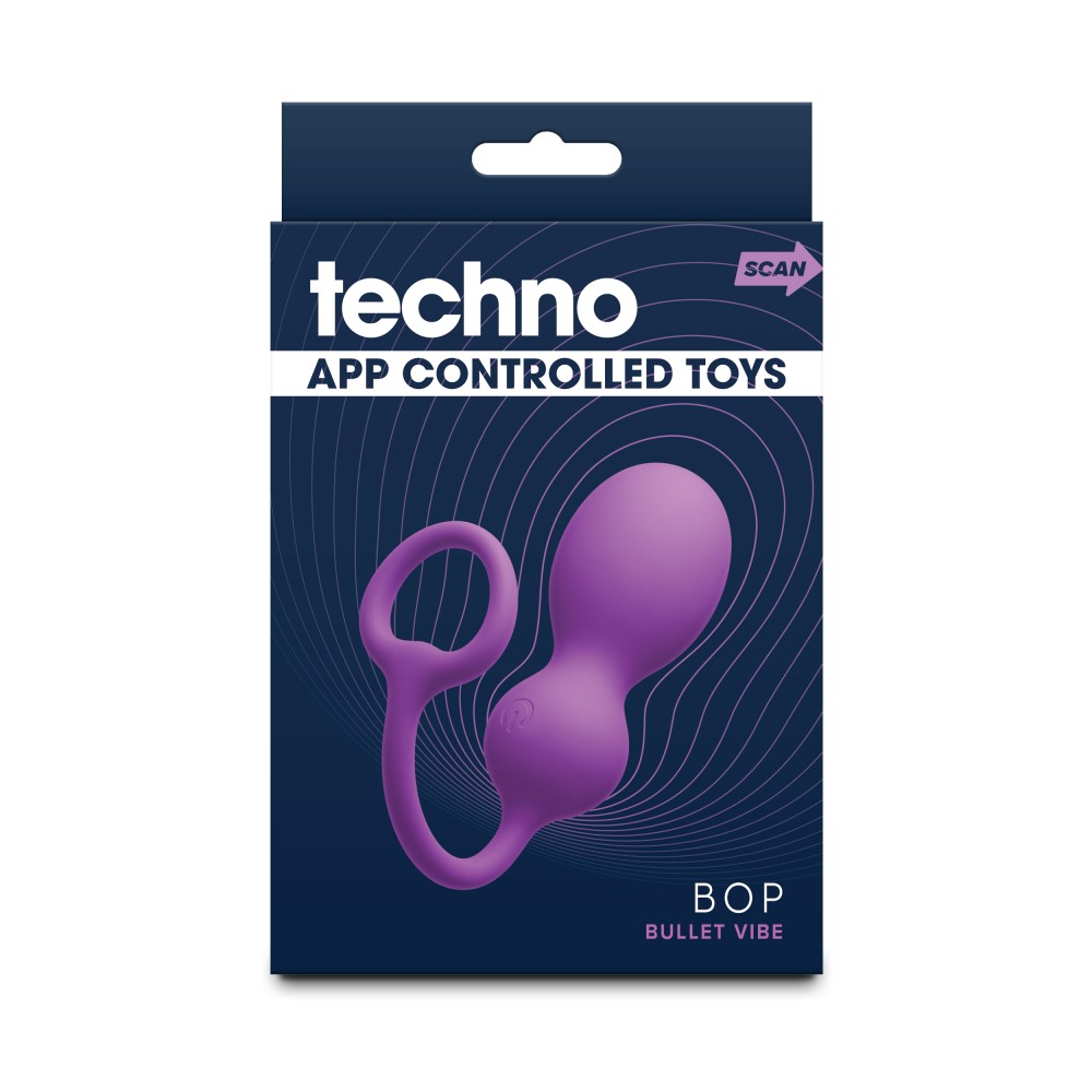 Techno Bop – Lila App-Vezérelt Vibráló Gésagolyó 9,5 cm - Image 2