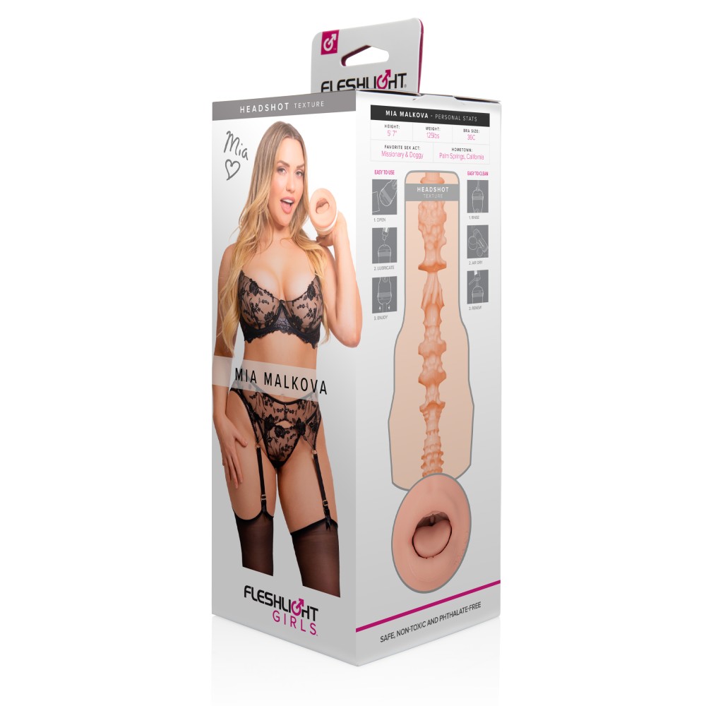 Fleshlight Girls Mia Malkova Headshot Száj Maszturbátor - Image 2