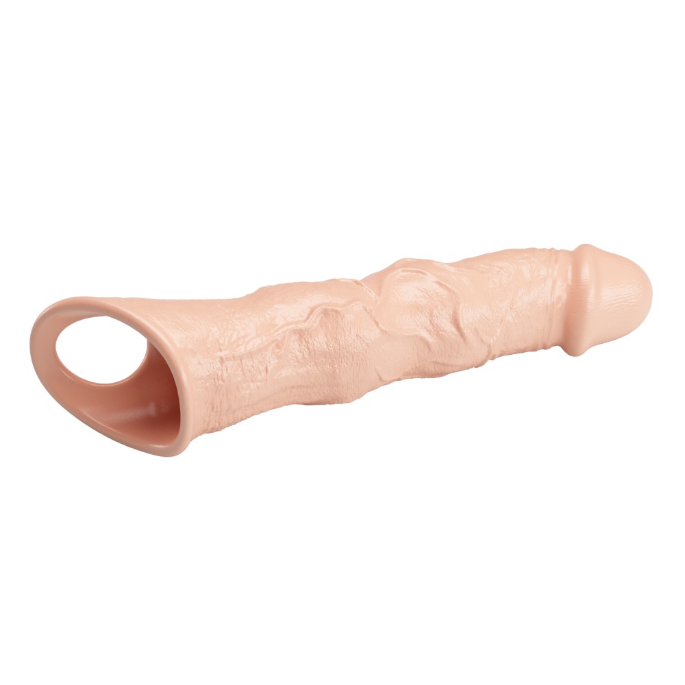 Pretty Love Xerxes — Testszínű Vibráló Péniszhüvely, 22 cm - Image 4