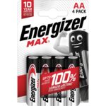 Energizer MAX Alkaline Battery AA - 4 PCS