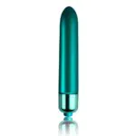 Touch of Velvet Peacock Petals bársonyos kompakt vibrátor kék színben